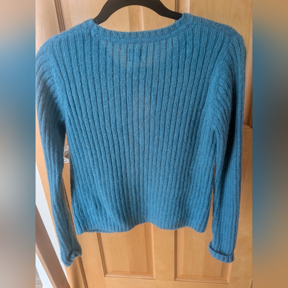 Mini Boden Blue Ribbed Kids Cardigan - Picture 5 of 6